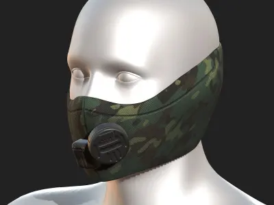 Gas mask respirator scifi futuristic 3D model