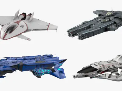  Futuristic Spaceships Collection 2 