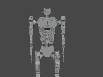 cyberpunk robot 3 3D model