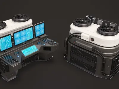 Sci Fi Lab Computer 3D model