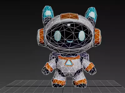 Low Poly Robot Character Low-poly 3D model