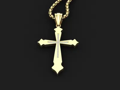 Cross Light Gold 3CP038 3DM STL 3D model