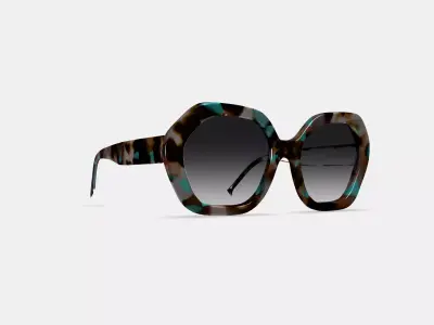 Estrada Sunglasses in Prickly Pear Tortoise 3D model