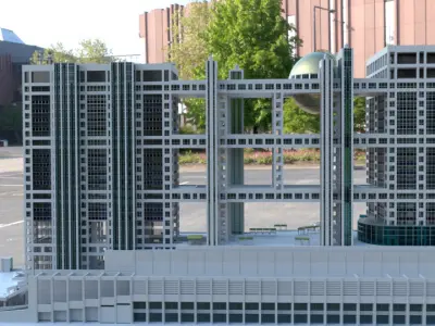 Fuji TV Headquarters 3D model