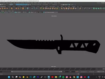 XENOHUNTER KNIFE Low-poly 3D model
