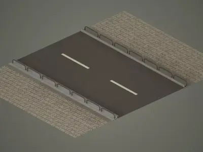 pack road low poly game ready pole board traffic sings city 3D model