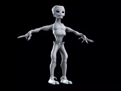 Alien Character Low Poly  Low-poly 3D model