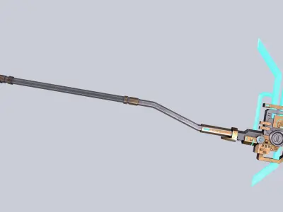 Sci fi elite scythe Low-poly 3D model