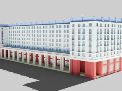 Eastern European Building 018 Low-poly 3D model