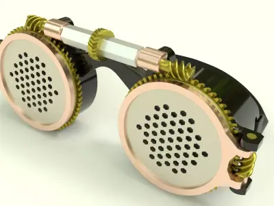 Stempunk automatic glasses 3D model
