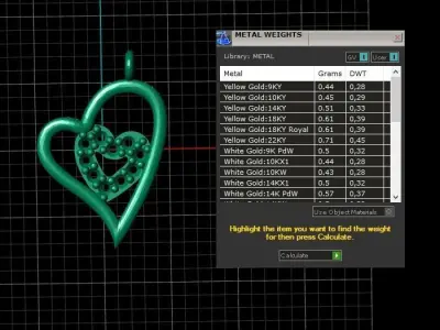  Heart Stone Pendant 3D print model