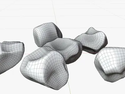 Stylized Rock for Cartoon and Anime Low-poly 3D model