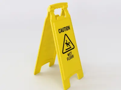 Wet Floor Sign 3D model
