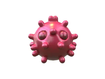 Virus Character v1 014 Low-poly 3D model