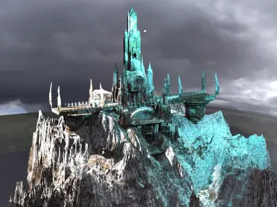 Ice Palace on mountain 1  3D model