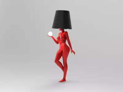 woman sculpture lamp  3D print model