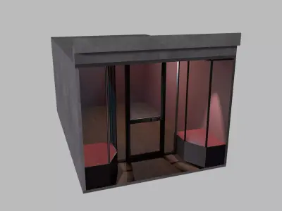 store concrete block Low-poly 3D model