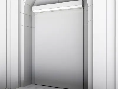 Architectural photorealistic portal lowpoly  Low-poly 3D model