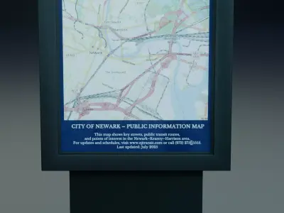 Urban Street Props Pack   Low-poly 3D model