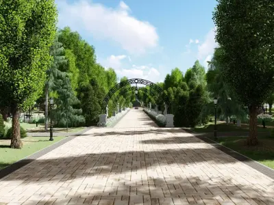 3D model of the city park 3D model