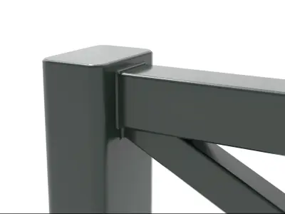 Street Fence - Cross Low-poly 3D model