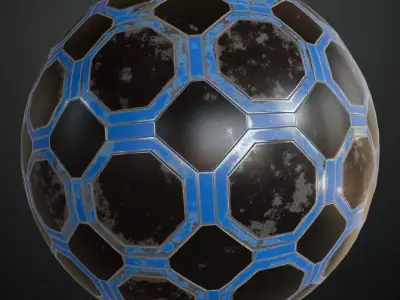 Dark Seamless Fine Diamond Plate Metal PBR Texture Texture