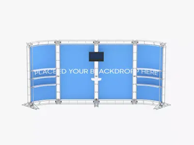 Backdrop 8ft x 20ft Truss Backwall Display 3D model