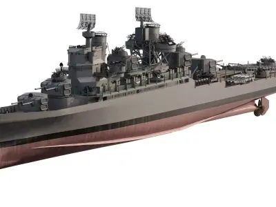 WW2 US NAVY DESTROYER 3D model by stationary94