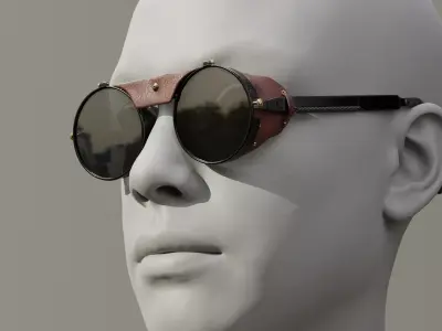 Realistic futuristic goggles 3D model