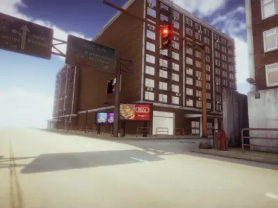 Modern City 3 UPDATE Low-poly 3D model