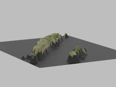 New Caledonia Map Country Low-poly 3D model