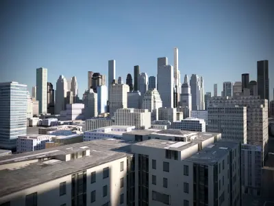 City 03 Low-poly 3D model