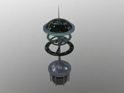Cyberpunk City - Building 36 Low-poly 3D model