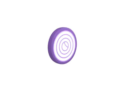 Cartoon Onion Slice v1 001 Low-poly 3D model