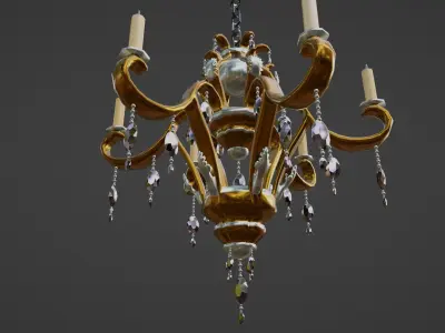 Candle Chandelier 3D model
