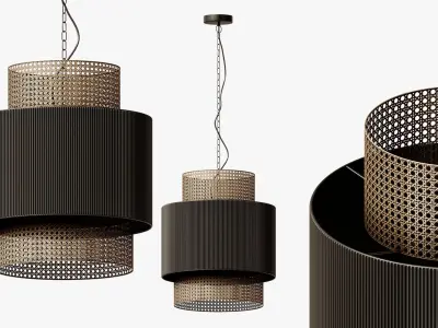 Hanglamp Erdila Zwart Metaal 3D model