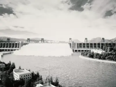 Three Gorges Dam  Three Gorges Hydroelectric Power Station 3D model