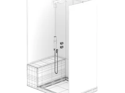 Rectangular Shower 3D model