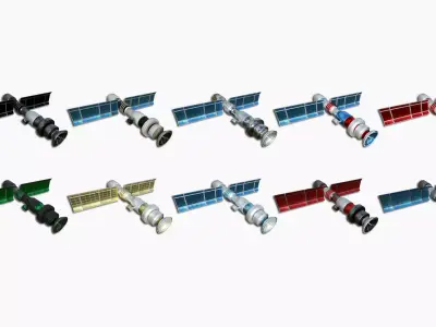 10 Satellite C Collection - SciFi Space Design 3D Model Pack