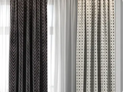 Curtain Set 322 3D model
