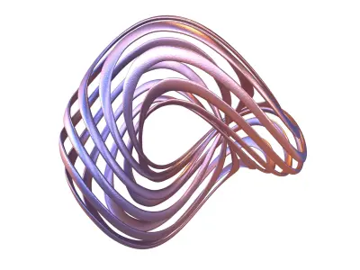 Abstract Ring Sphere v1 005 Low-poly 3D model