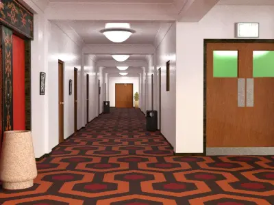 The Sinining corridor Free low-poly 3D model