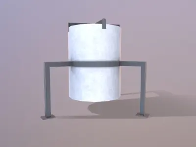 Small Drum Low-poly 3D model