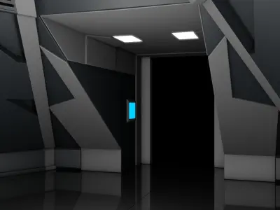 Sci Fi Room 3D model 58