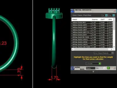 Jewelry Diamond Light Ring 05 3D print model