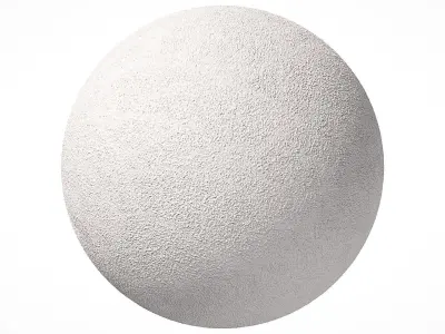 White grainy plaster texture 3D model