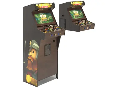 Arcade Game Machine Low-poly 3D model