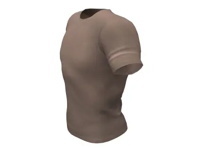 Mens Casual T-shirt Low-poly 3D model
