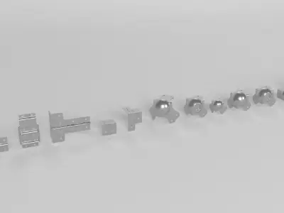 Flight Case components 3D model 3D model