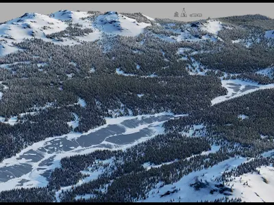 South Ural Winter Landscape mesh 3D model